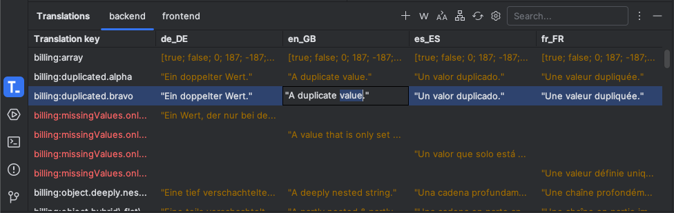 Translations Tool Window